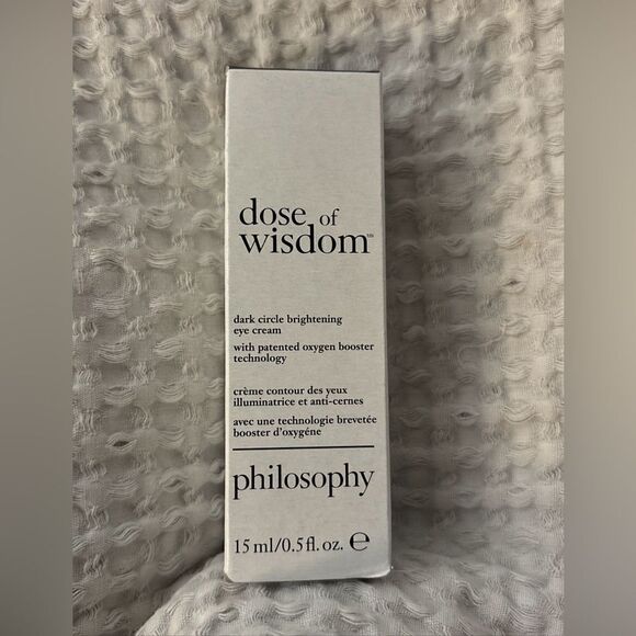 Philosophy Dose‎ Of Wisdom Dark Circle Brightening Eye Cream Travel 0.1 oz NIB - Picture 1 of 4